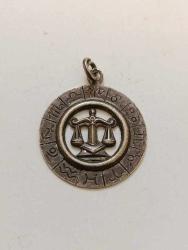 KL5-----TERAZİ BURCU 925 AYAR GÜMÜŞ KOLYE UCU