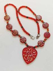 K25----CAMDAN DUA YAZILI HAC KOLYESİ