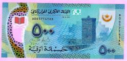 MORİTANYA Mauritania 500 Ouguiya 2017 P 25 Polymer UNC (TK 16 839) ÇİL