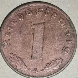 ALMANYA 1937 A  1  PFENNIG  NAZİ DÖNEMİ