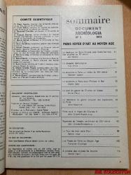 DOCUMENT - ARCHEOLOGİA - NO.3 1973 / PARİS FOYER D'ART AU MOYEN AGE / FRANSIZCA DERGİ (JEAN DERENS / YVAN CHRİST / FABİENNE JOUBERT / SABİNE SALET / MİCHEL FLEURY / LAURE BEAUMONT / ALAİN ERLANDE BRANDENBURG / SABİNE LESUR / FRANÇOİSE COUBAGE / PATRİCK PERİN) HAFİF YIPRANMIŞ