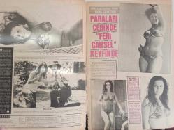 Pazar Haftalık Aktüalite Sinema Tiyatro Müzik ve Magazin Dergisi - 3 Ağustos 1973 - Sayı:880 - Mine Mutlu - Gül Tener - Yeşilçam'da yaşanmış büyük aşk hikayeleri - Cüneyt Arkın - Betül Işıl - Celda Orhun - Şevket Uğurluer - Ali Oraloğlu - Aram Gülyüz - Ayten Gökçer - Nevzat Okçugil - Selçuk Kahraman - Şevket Sabancı - Murat Seven - Hürrem Erman - Gelengül Tayfuroğlu - Ümit Utku - Zeynep Aksu - Cilalı İbo - Feridun Karakaya - Belgin Doruk - Pakize Suda - Şevket Sabancı - Selçuk Kahraman - Zerrin Arbaş - Memduh Ün - Fatma Girik - Tamer Yiğit - Talat Gözbak - Sevda Nur da modaya uydu - Nebahat Çehre feryadı bastı - Nazan Berk , Altan Bozkurt ve Ata Saka ''Canımızı zor kurtarabildik'' diyorlar - Mümtaz Alpaslan - Murat Akovalıgil - Erdo Vatan - Nazan Berk - Oya Peri - Özden Yüce - Enver Dönmez - Serdar Gökhan - Piraye Uzun - Sevda Nur - Deniz Erkanat - Feri Cansel - Yılmaz Köksal - Paraları cebinde Feri Cansel keyfinde fotoğraf ve haberi - Tam Takım Dergi