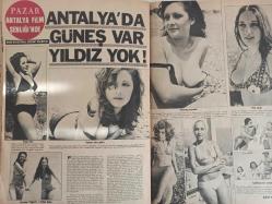 Pazar Haftalık Aktüalite Sinema Tiyatro Müzik ve Magazin Dergisi - 15 Haziran 1973 - Sayı:873 - Feri Cansel - Anuşka:'' Yeşilçam'ın seks ilahı ben olacağım'' dedi - Deniz Şahenk- Lale Azizoğlu - Ülker Durukan - Aysel Işıldar - Sabahattin Maral - Nesteren Tamer - Şermin Melek - Bülent Güvenç -Sevim Güvenç - Kiristin Öztunalı - Turgut Topaloğlu - Nalan Sevgi - Kemal Tan - Uğurtan Sayıner - Umur Taner - Orhan Öztuna - Yüksel Öztuna - Nezihe Keçeci - Nazif Keçeci - Leyla Çelikbaş - Zeynep Aksu - Yılmaz Duru - Loura Bentoni - Claudia Levin - Asuman Tuğberk - Aydan Adan - Serap Akın - Meral Orhonsay - Sevtap Eti - Aydan Adan - Akın Erkan - Asuman Tuğberk - Erkan Yolaç - Hülya Koçyiğit - Tarık Akan - Semra Sar - Menderes Utku - Hamdi Değirmencioğlu - Melih Sertesen - Nejat Saydam - Yıldırım Önal - Esen Püsküllü - Salih Güney - Murat Köseoğlu - Hülya Tuğlu - Kartal Tibet - Mine Sun - Öztürk Serengil - Figen Han - Pakize Suda-  Nebahat Çehre - Dergi Tam Değildir Sadece 12 Sayfası Mevcuttur