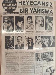 Pazar Haftalık Aktüalite Sinema Tiyatro Müzik ve Magazin Dergisi - 15 Haziran 1973 - Sayı:873 - Feri Cansel - Anuşka:'' Yeşilçam'ın seks ilahı ben olacağım'' dedi - Deniz Şahenk- Lale Azizoğlu - Ülker Durukan - Aysel Işıldar - Sabahattin Maral - Nesteren Tamer - Şermin Melek - Bülent Güvenç -Sevim Güvenç - Kiristin Öztunalı - Turgut Topaloğlu - Nalan Sevgi - Kemal Tan - Uğurtan Sayıner - Umur Taner - Orhan Öztuna - Yüksel Öztuna - Nezihe Keçeci - Nazif Keçeci - Leyla Çelikbaş - Zeynep Aksu - Yılmaz Duru - Loura Bentoni - Claudia Levin - Asuman Tuğberk - Aydan Adan - Serap Akın - Meral Orhonsay - Sevtap Eti - Aydan Adan - Akın Erkan - Asuman Tuğberk - Erkan Yolaç - Hülya Koçyiğit - Tarık Akan - Semra Sar - Menderes Utku - Hamdi Değirmencioğlu - Melih Sertesen - Nejat Saydam - Yıldırım Önal - Esen Püsküllü - Salih Güney - Murat Köseoğlu - Hülya Tuğlu - Kartal Tibet - Mine Sun - Öztürk Serengil - Figen Han - Pakize Suda-  Nebahat Çehre - Dergi Tam Değildir Sadece 12 Sayfası Mevcuttur