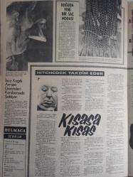 Pazar Ekstra Haftalık Aktüalite Sinema Tiyatro Müzik ve Magazin Dergisi - 16 Mart 1969 - Sayı:15 - Nazmiye Demirel anlatıyor - Çin Falı - Kızlar ve Erkekler - Sahte Alan - Ergin Konuksever - Süleyman Demirel - Gönül Yazar filmde soyununca Maruf'la kavga etti - Pekkan kardeşler gene sırayı bozmadılar - Ajda Pekkan - Semiramis Pekkan - Nebahat Çehre - Demir Karahan sevişiyorlar - Man Adasının Kuyruksuz Kedileri - Nathalie Delon 1969'un büyükyıldızı olacak - Doğuda yeni bir saç modası - İnce Kağıtlı Avrupa Gazeteleri Karaborsada Satılıyor - Kısasa kısas - Eski kafalımısınız yoksa yeni kafalımı - Pazar Şaka fotoğraf ve haberi - Dergi Tam Değildir Sadece 8 Sayfası Mevcuttur