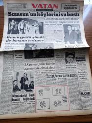 Vatan Gazetesi - 29 Temmuz 1961 - Fransa'nın Afrika Siyaseti Yazan Profesör Doktor Yavuz Abadan Köşe Yazısı - Ragıp Gümüşpala Şimdi De Basına Çatıyor - 147'ler Cemiyeti - Bir Gazete Kapatıldı - Hamza Ateş Genelevde Öldürülmüş - Yassıada Duruşmaları Kızı Refik Koraltan'ı Savunurken Ağladı - Camialtında Yolsuzluk Meydana Çıktı - Memleketçi Parti Adını Değiştirdi -  Yarbay Suphi Karaman 14'ler Bizimle Aynı Statüde Olmalı - Kemal Tahir'in Romanı Yorgun Savaşçı Yazı Dizisi - Şiiri Seviyor Muyuz Yazan Necati Cumalı Köşe Yazısı - Amerika'nın Yeni Rekor Bütçesi Bazı Tedbirleri Gerektiriyor - Türk Pilotlarının İdaresinde Jet Uçağı Atlantiği Geçti - Hoş Memo Karikatür - Kral Zogo Ve Arnavutluk Kraliçesi Jeraldin'in Hatıraları Yazan Nizameddin Nazif Tepedenlioğlu Yazı Dizisi - Bugün Bu Gece Sinema Tiyatro Programı - Tonton Agah Çizgi Roman Sade Yalçın - Stiv Roper Çizen Saundes ve Overgard - Fenerbahçeli Futbolcu Şeref Has Roma'da - Güreş Federasyonu Başkanlığına Getirilen Münir Çalışal Konuştu