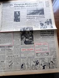 Vatan Gazetesi - 6 Temmuz 1961 - Kabine İktisadi Durumu Görüştü - Maliye Bakanı Kemal Kurdaş İhracatı Arttırmak İçin Tedbirler Düşündük - Selim Sarper Başkanın Talebi İle İstifamı Geri Aldım - Yassıada Duruşmaları Bu Ay İçinde Bitirilecek -  Bayan Kennedy'nin İlk Resmi Fotoğrafı - Gregoryen Ermenilerin Ruhani Lideri Vasken Haçaduryan'ın Cenazesi İçin İstanbul'a Geldi - İngilizler Dün De Kuveytteki Birliklerini Takviye Ettiler - İsrail De Fezaya Bir Roket Fırlattı - Kemal Tahir'in Romanı Yorgun Savaşçı Yazı Dizisi - Bulgar Ajanı Yusuf Hocaoğlu'nun Asker Kaçağı Olduğu Anlaşıldı - Rasputinin Sonu Sahnede - Rüzgar Çelebi Çizen Guy Bara - Fidel Castro'nun Kardeşi Frau Castro Bir Suikastte Yaralandı - Cezayir'de Müslümanlar Evlerinden Çıkmıyorlar - Berlin Film Festivali Sonuçlandı - Kruşçev Amerikan Bağımsızlık Günü Balosuna Katıldı - Berlin Film Festivalinde - Metin Oktay Veda Beyanatı Verdi - Balkan Güreş Müsabakalarına Katılmıyoruz - Beşiktaş Gençlerle Temasını Hızlandırdı - At Yarışları