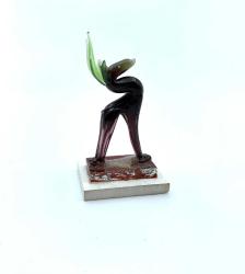 Antika Koleksiyonluk Murano tarzı Cam Geyik Biblo