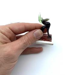 Antika Koleksiyonluk Murano tarzı Cam Geyik Biblo