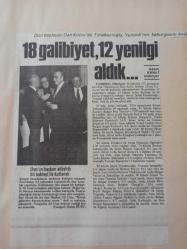 17 Mart 1984 - Dün başlayan Dan Kolov'da Tenekecioğlu, Yunanlı'nın kaburgasını kırdı - 18 galibiyet, 12 yenilgi aldık.. - Uras'ın başkan adaylığı bir kokteyl ile kutlandı - Gazete haberi - Tek Yaprak Arkalı Önlüdür
