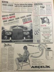 HÜRRİYET GAZETESİ 5 HAZİRAN 1965 YIL :18 SAYI :6140--Başbakan Antalya da İnandığınız Partiye Oy Verin Dedi ---İnönü :Milli Bakiye Kalkarsa Ortada AP ve CHP Kalır ---Türk -Yunan resmi görüşmesi iyimser bir hava içinde başladı --Uzaya çıkan White kapsüle zorla girdi ---22 bin maliyecinin  maaşı arttırılacak ---Gardiyana ilanı aşk eden üç kadın bir katili kaçırdı ---Ameliyatla 25 santim kısaldı ---Antakya da yirmi sene hapse mahkum on kişi bir fabrikada çalışıyor ----Fezaya gidiyorum diyerek kendisini pencereden attı ---Başkan Johnson Rus Halkına sulh için bir çağrıda bulundu ---Her şey 1 puan için ---Takım halinde ancak dördüncü olabildik ---Üç büyükler ,birbirinden oyuncu transfer  etmeyecek --Nebahat Çehre ,Miami de ki dünya güzellik  kraliçesi için iddialı ---Vah ! zavallı Ayhan Işık Yaralanmış --Beşinci bir yıldız  aranıyor --Fezaya gidiyorum diyerek kendisini pencereden attı ---Ayrı yaşadığı kocasını bir üniversiteli kızla  zina halinde yakaladı ---