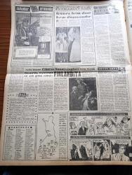 Vatan Gazetesi - 3 Eylül 1960 - Ahmet Emin Yalman Köşe Yazısı - Milli Birlik Komitesi Sabıkların Yassıada'da Duruşmasının Ekimin İlk Haftasında Başlayacağını Açıkladı - Duruşmalara 800 Kişi Alınacak - 3 Avukat Adnan Menderes'in Müdafaasını Reddetti - Düşüklerin Çektiği Parayı Açıklıyoruz - İsmet İnönü İle 10 Saat Fotoğraflı - İnkılap Mahkemeleri Hazırlığı Tamamlandı - Sarıyer Gümüşderede Peçe İçin Komisyon Kuruldu - Anayasa Komisyonu Başkanı Profesör Doktor Sıddık Sami Onar Milli Birlik Komitesinden Hesap Soramayız Dedi - Kaçaklar Kemal Bekir'in Romanı Yazı Dizisi - Taş Devri Çizen Mıstık - Fakir Baykurt Uygarlığa Giden Yol Yorucu Ve Uzundur - Kır Çiçeği Marion Yazan Jean Martet Yazı Dizisi - Tonton Agah Çizgi Roman Sade Yalçın - Stiv Roper Çizen Saundes ve Overgard - Dünyada Tiyatroya En Çok Giden Millet Finlandiya - 1960 Roma Olimpiyatları - Dün Altı Olimpiyat Rekoru Yenilendi - Beşiktaş'ta Hakkı Yeten'in İstifası İstendi