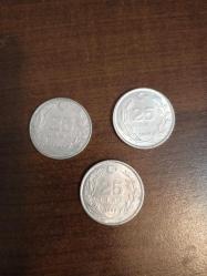 Türkiye Cumhuriyeti - 3 adet Madeni Para - 25 lira 1985, 1988