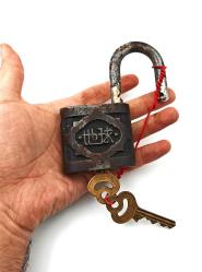 Antika Koleksiyonluk Anahtarlı Asma Kilit