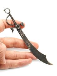 Antika Koleksiyonluk Kılıç Şeklinde Gümüş Zarf Açacağı