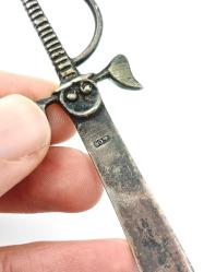 Antika Koleksiyonluk Kılıç Şeklinde Gümüş Zarf Açacağı