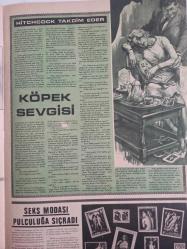 Pazar Ekstra Haftalık Aktüalite Sinema Tiyatro Müzik ve Magazin Dergisi - 4 Mayıs 1969 - Sayı:22 - Çin Falı - Ne Var Ne Yok - Kaderin Cilvesi - Araba Şemsiyesi - Düğün Hediyesi - Yarım Milyon Lira - Kuş Bakışı - James Bond - Moskova'da kolunu sallıya sallıya dolaşıyor - Tahmin oyunu - Yıldız olan prensesler - Myrta Barberini - Süreyya - İra Fürstenberg - Giovanna Pignatelli - Elsa Martinelli - Dawn Adams - Grace Kelly - Marisa Allasio - Sıvı Kristal - Aşksız Yaşayamam - Büyük Günah - Demir Karahan ile Nebahat Çehre münakaşa ettiler - Filiz Akın hastaneye kaldırıldı - Gülsüm Kamu, İstanbul'a geliyor - Figen Say'a büyü yapıyorlarmış - Gönül Yazar'ın annesine miras kaldı - Yoga - Bağdaş kurma ve diz çökme - Batıl inancının var mı? - Köpek Sevgisi - Alfred Hitchcock - Seks Modası Pulculuğa Sıçradı - Pazar Şaka fotoğraf ve haberi - Tam Takım Dergi