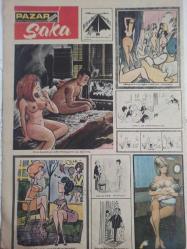 Pazar Ekstra Haftalık Aktüalite Sinema Tiyatro Müzik ve Magazin Dergisi - 13 Nisan 1969 - Sayı:19 - Çin Falı - Bulmaca - Ne Var Ne Yok - Dilek Herkeli - Ruj Lekeleri - Claudia Cardinale - Dünyanın En Küçük Fotoğraf Makinesi - Federico Fellini - Cehennem Melekleri - İşleri Güçleri Bilye Oynamak - Satyricon - İdeal Kadın Yaratıldı - Kırık Kalp - Kanun Namına - Türkan Şoray Boğulma Tehlikesi Geçildi - Ayhan Işık Yabancı Dil Öğreniyor - Mine Mutlu Evlenmiyeceğim Diyor - Sevda Ferdağ'ın Başı Dertte - Tunç Oral'da Film Şirketi Kuruyor - Bunları Biliyor Musunuz? - 1969'un Aksesuarı - Sevilen Bir İnsan Mısınız? - Adresi Biliyorsun - Şaka fotoğraf ve haberi - Tam Takım Dergi