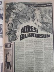 Pazar Ekstra Haftalık Aktüalite Sinema Tiyatro Müzik ve Magazin Dergisi - 13 Nisan 1969 - Sayı:19 - Çin Falı - Bulmaca - Ne Var Ne Yok - Dilek Herkeli - Ruj Lekeleri - Claudia Cardinale - Dünyanın En Küçük Fotoğraf Makinesi - Federico Fellini - Cehennem Melekleri - İşleri Güçleri Bilye Oynamak - Satyricon - İdeal Kadın Yaratıldı - Kırık Kalp - Kanun Namına - Türkan Şoray Boğulma Tehlikesi Geçildi - Ayhan Işık Yabancı Dil Öğreniyor - Mine Mutlu Evlenmiyeceğim Diyor - Sevda Ferdağ'ın Başı Dertte - Tunç Oral'da Film Şirketi Kuruyor - Bunları Biliyor Musunuz? - 1969'un Aksesuarı - Sevilen Bir İnsan Mısınız? - Adresi Biliyorsun - Şaka fotoğraf ve haberi - Tam Takım Dergi