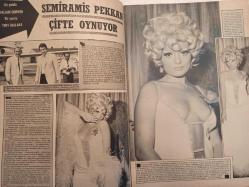 Pazar Haftalık Aktüalite Sinema Tiyatro Müzik ve Magazin Dergisi - 8 Kasım 1968 - Sayı:633 - Semiramis Pekkan - POP Sabun Reklamı - Bir nişan, bir nikah - Zühal Üstüntaş - Cenk Er - Zeki Müren - Gönül Yazar - Meltem Mete: ''Artık aklımı başıma topladım'' diyor - Semiramis Pekkan çifte oynuyor - Haldun Dormen - Tony Dallara - Anjelik olan Sevda Ferdağ bol bol bel büküp, gerdan kırdı - Tanju Korel - Ergün Köknar - Pervin Par - Selma Güneri dükkana döndü - Tunç Oral kırık ayakla sahnedeydi - Mahmut Dedehayır - Cildiniz ve kirpikleriniz - Bu haftaki falınız - Hanımların köşesi - Zeynep Berk - Türk Sinemasında Seks - 1919-1968 Türk Sineması Kadın Oyuncuları - Sema Özcan - Leyla Sayar - Hülya Koçyiğit - Süreyya Duru - Nebahat Çehre - Suzan Avcı - Filiz Akın fotoğraf ve haberi - Tam Takım Dergi