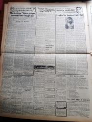 Vatan Gazetesi - 2 Nisan 1953 - Ahmet Emin Yalman Köşe Yazısı - Avrupa Birliği Genel Sekreteri Eski Belçika Başbakanı M. Spaak Ankara'da Bir Konferans Verdi - Rusya Kore Mütarekesi Teklifini Destekleyecek - Birleşmiş Milletler Genel Sekreteri Trygve Lie Yerine Dag Hammarskjoeld Oldu - 7 Kadını Öldürmekten Suçlu Londra Canavarının İlk Sorgusu Yapıldı - Amerikalı Gazeteciler Moskova'da - Milliyetçiler Derneği Davası Sanıklar Hakimi Reddettiler - Trafik Kanununun Müzakeresi Bitti - Eski Kraliçe Neriman Bir Basın Toplantısı Yaptı - İngiltere Dışişleri Bakanı Anthony Eden 7 Nisan'da Ankara'ya Gelecek - Dün İstanbul'da Yeniden İki Zelzele Daha Oldu - Mau Mau'ları Karşı Uçak Kullanılacak - Kadınlar Tekkesi Yazan Refik Halid Karay Yazı Dizisi - İstanbul Belediyesinden Beklediklerimiz Yazan Refik Noyan - Fotoğraflarla Haberler - Hoş Memo Karikatür - Stalin'den Sonra Peykler Ne Olacak Yazan George W. Herald - Örümcek Oyunu Sahneye Koyan Muhsin Ertuğrul - Kremlin'in Yeni Hükümdarı  Malenkov