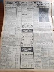Vatan Gazetesi - 26 Mart 1953 - Ahmet Emin Yalman Köşe Yazısı - Bazı Yerlerde Yeni Zelzeler Oldu - Ana Kraliçe Mary Evvelki Gece Öldü - İnkılabının Dört Düşmanı Vardır- Trafik Kanunu Dün Görüşüldü - Milletlerarası Kalkınma Bankası Türkiye'ye Kredi Verecek - Mısır'da Cumhuriyetİ İlan Edecek - Türk Ocaklarının 41. Yıldönümü Kutlandı - Ben Bir Kahraman Değilim Yazan Willie Sutton Yazı Dizisi - Cerrahpaşa Hastanesi'nde Konser - Tekelin Geçen Yıl Hasılatı 235 Milyon Lira - Hoş Memo Karikatür - Tariş'in 50 Milyon Liralık Açığı İçin Hükümet Kredi Açacak - Stalin'den Sonra Peykler Ne Olacak Yazan George W. Herald Yazı Dizisi - Meksika Yazan Leyla Kara Yazı Dizisi - Monte Carlo Gazinosu Kapatılmayacak - Macera Bu Akşam Başlıyor Yazan Robert Collard Yazı Dizisi - Büyük Türk Postacısı Agah Efendi - İktisat Ve Piyasa - Ha La Peynir Mayaları - Radyolin - Arı Bisküvileri - Sana Nebati Margarin - General Electric - Fransa Genel İşçiler Konfederasyonu Başkanı Aranıyor - Hind Ordusu