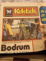 Kelebek Ev Gazetesi  logo sayfası , 13 Ekim 1976-  bazı resimler kesilmiş. Müjde Ar Murat Soydan