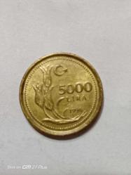 TÜRKİYE CUMHURİYETİ 5000 LİRA 1996  ÇÇT+