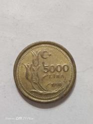 TÜRKİYE CUMHURİYETİ 5000 LİRA 1998(KALIN  BASKI )ÇÇT
