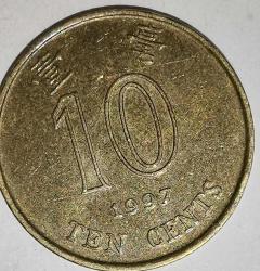 Efemera - HONG KONG 1997  10 CENT - kitantik - kitaLog