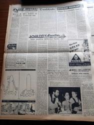 Vatan Gazetesi - 10 Nisan 1957 - İngiliz Cevabi Notası Türkiye'ye Verildi - Kasım Gülek'in Duruşması Gizli Yapıldı - Robert Kolejde Yapılan Toplantıda Batılılaşmak Mevzuu Dört İlim Adamı Arasında Konuşuldu - Cumhurbaşkanı Celal Bayar'a Hakaret Etmekle Suçlanan Berbat Süleyman Lakaplı Süleyman Gönül Zabıtları İnkar Etti - Sinema Artisti Elsa Martinelli 18 Ay Hapse Mahkum Oldu - Kırmızı Mihver Tatbikatı Cuma Günü Başlıyor - Çanakkale Türk'ün Kahramanlık Destanı Yazan Alan Moorehead Yazı Dizisi - Ahmet Mithat Efendi'nin Bir Romanı Musullu Süleyman Sadeleştiren Behçet Necatigil Yazı Dizisi - Rock'n Roll Ve Yunus Emre Yazan Ahmet Kutsi Tecer - Ramazan Köşesi - Cezayir'de Mikrop Harbi Başlamış - Kan Deryası Macar İhtilalinin Destanı Yazan Alan Moorehead Yazı Dizisi - 1001 Gece Masalları Hazırlayan Suat Taşer Yazı Dizisi - Batakhane İnsanları Yazan Adnan Veli Yazı Dizisi - Vidi Vidi Çizgi Roman Walter Lantz - Fenerbahçe Kasımpaşa Karşısında Gol Rekoru Kırabilecek Mi - Mithatpaşa Stadında Gece