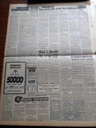 Vatan Gazetesi - 25 Mart 1957 - CHP Meclisi İsmet İnönü'nün Son Politikasını İttifakla Tasvip Etti - Türkiye Ürdün'de Define Arayacak - Cerrahpaşa'da Bir Lağım On Gündür Patlak - Türk Gazeteleri Irak'ta 75 Kuruşa Satılıyor - Yükçüler Kongresinde Dün Gürültü Ve Kavga Oldu - Migros'un Kahve Satışları -  Ahmet Mithat Efendi'nin Bir Romanı Musullu Süleyman Sadeleştiren Behçet Necatigil Yazı Dizisi - Son Yirmi Yılın Yirmi İlim Hadisesi - Elektronik Beyin - Yılın En Sevilen Artisti Gina Lollobrigida - 1001 Gece Masalları Hazırlayan Suat Taşer Yazı Dizisi - Kan Deryası Macar İhtilalinin Destanı Yazan Alan Moorehead Yazı Dizisi - Dünya Nelere Gülüyor Karikatür - Fenerbahçe Beşiktaş'ı 4 2  Yendi - Galatasaray Türkiye Voleybol Şampiyonu - Stiv Roper Çizen Saunder Ve Woggon - Bulgaristan Şampiyonu C.N.D.A. Takımı İzmir'de 6 0 Galip Geldi - Kurt Kapan Nero Çizen Rex Stout - Gazeteci Cef Cob Çizen Peter Hoffman - Fevzi Lütfi Karaosmanoğlu - Bermuda Görüşmelerine Ait Dün Bir Tebliğ Yayınladı