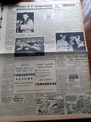 Vatan Gazetesi - 25 Mart 1957 - CHP Meclisi İsmet İnönü'nün Son Politikasını İttifakla Tasvip Etti - Türkiye Ürdün'de Define Arayacak - Cerrahpaşa'da Bir Lağım On Gündür Patlak - Türk Gazeteleri Irak'ta 75 Kuruşa Satılıyor - Yükçüler Kongresinde Dün Gürültü Ve Kavga Oldu - Migros'un Kahve Satışları -  Ahmet Mithat Efendi'nin Bir Romanı Musullu Süleyman Sadeleştiren Behçet Necatigil Yazı Dizisi - Son Yirmi Yılın Yirmi İlim Hadisesi - Elektronik Beyin - Yılın En Sevilen Artisti Gina Lollobrigida - 1001 Gece Masalları Hazırlayan Suat Taşer Yazı Dizisi - Kan Deryası Macar İhtilalinin Destanı Yazan Alan Moorehead Yazı Dizisi - Dünya Nelere Gülüyor Karikatür - Fenerbahçe Beşiktaş'ı 4 2  Yendi - Galatasaray Türkiye Voleybol Şampiyonu - Stiv Roper Çizen Saunder Ve Woggon - Bulgaristan Şampiyonu C.N.D.A. Takımı İzmir'de 6 0 Galip Geldi - Kurt Kapan Nero Çizen Rex Stout - Gazeteci Cef Cob Çizen Peter Hoffman - Fevzi Lütfi Karaosmanoğlu - Bermuda Görüşmelerine Ait Dün Bir Tebliğ Yayınladı