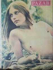 Pazar Haftalık Aktüalite Sinema Tiyatro Müzik ve Magazin Dergisi - 19 Ocak 1973 - Sayı:852 - Müşerref Tezcan - Eva Söderlinah - Hülya Koçyiğit kendisine yapılan sahne ve rejisörlük teklifini kesin olarak reddetti - Lütfi Ö. Akad- Selim Soydan - Adnan Tüzmen - Erdoğan Sarı - Selman Yaşar - Atilla Özdemiroğlu - Füsun Önal - Necla Gündoğdu - Tolga Günal - Betül Özyüreli - Adnan Şenses - Selma Güneri - Yusuf Sezgin - ORhan Günşiray - Ali Poyrazoğlu - Ceyda Sadıkoğlu - Sacit Aslan, Şeher Seniz'i terk edip eski nişanlısıyla tekrar barıştı - Selda Alkor eşinden ayrılacağı söylentilerini yalanladı ve mutlu olduklarını açıkladı - Cihat İlkbaşaran - Eva Bender sonunda bulundu - Kartal Tibet - Yeşim Tan - Birsen Ayda - Ajda Pekkan - Olacak iş değildi! - Behiye Aksoy - Orhan Elmas - Filiz Akın - Aysel İnanoğlu - Berker İnanoğlu - Arzu Okay - Seyhan Karabay - Arzu Okay müzisyen sevgilisiyle yakında nikah kıyıyor - Gönül Yazar dört yıl sonra - Cüneyt Arkın - Zeki Ökten - Tam Takım Dergi