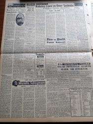 Vatan Gazetesi - 26 Mart 1957 - İstanbul İşçi Sendikalar Birliği Çalışma Vekili Mümtaz Tarhan Cevap Veriyor - Türk Ocakları - Çaylak Fırtınası Şiddetini Arttırdı - İngiltere'de Grevler Devam Ediyor - Dansöz Nana Tevkif Edildi - Baruthane Sitesi Hazırlığı Bitiyor - Cezayir'de 48 Saatte 300 Milliyetçi Öldürüldü - Kadın Kısırlığı Mevzuundaki Seminer Açıldı - Kabataş Lisesi Ve Ömer Seyfettin Yazan Tahir Alangu - Ahmet Mithat Efendi'nin Bir Romanı Musullu Süleyman Sadeleştiren Behçet Necatigil Yazı Dizisi - Çanakkale Türk'ün Kahramanlık Destanı - Kıbrıs'ta Rumlar Taşkınlık Yaptılar - Ankara'da Gima Mağazası Açıldı - Hoş Memo Karikatür - Balıkpazarında Dükkanları Yıkılanlara Yer Gösterildi - Aramızdan Ayrılanlar Büyük Bir İdealist Selim Sırrı Tarcan - Kan Deryası Macar İhtilalinin Destanı Yazan Alan Moorehead Yazı Dizisi - B Milli Takım Kadrosu Lağvedildi - Bulgar Şampiyonu C.D.N.A. İlk Maçını Beykoz'la Oynuyor - Gazeteci Cef Cob Çizen Peter Hoffman - Stiv Roper Çizen Saundes Ve Waggon