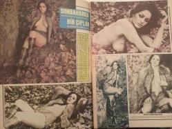 Pazar Haftalık Aktüalite Sinema Tiyatro Müzik ve Magazin Dergisi - 25 Kasım 1976 - Sayı:1053 - Arzu Okay - Gamze Öz - Çekimi geçen yıl başlayan film bu yıl bitirebildi - Erol Solak - Saim N. Bilge - Eski bir tiyatro ve sinema emekçisini yitirdik - Kemal Sunal - Gül Sunal - Halit Akçatepe - Türkiye'yi Nilüfer, Tanju Okan, Neco temsil edecek - Ajda Pekkan - Marina Voica - Michika Takaoka - Tony Paiton - Fatma Girik TRT'ye yönetmen oluyor - Sevda Ferdağ ''bin yıllık ölüm'' adlı tv dizisinde başrol oynuyor - Arzu Okay sonbaharda bir çıplak - Meral Orhonsay - Aytaç Arman - Aliye Rona - İhsan Gedik - Mengü Yeğin - Ülkü Erakalın - Sadri Alışık - Macit Flordun - Ayla Oranlı - Altı ayda dört ülkede dans etti - Dansöz Banu - Menekşe adını Safiye Ünal diye değiştirdi - Puşkaş Ergun - Aynur Akarsu'ya futbol dersi veriyor - şantöz Hale Hanzade soyunma rekoru kırdı - Hem masum hem de dişi - Gillian Duxbury fotoğraf ve haberi - Tam Takım Dergi