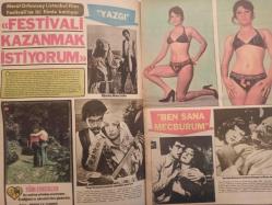 Pazar Haftalık Aktüalite Sinema Tiyatro Müzik ve Magazin Dergisi - 25 Kasım 1976 - Sayı:1053 - Arzu Okay - Gamze Öz - Çekimi geçen yıl başlayan film bu yıl bitirebildi - Erol Solak - Saim N. Bilge - Eski bir tiyatro ve sinema emekçisini yitirdik - Kemal Sunal - Gül Sunal - Halit Akçatepe - Türkiye'yi Nilüfer, Tanju Okan, Neco temsil edecek - Ajda Pekkan - Marina Voica - Michika Takaoka - Tony Paiton - Fatma Girik TRT'ye yönetmen oluyor - Sevda Ferdağ ''bin yıllık ölüm'' adlı tv dizisinde başrol oynuyor - Arzu Okay sonbaharda bir çıplak - Meral Orhonsay - Aytaç Arman - Aliye Rona - İhsan Gedik - Mengü Yeğin - Ülkü Erakalın - Sadri Alışık - Macit Flordun - Ayla Oranlı - Altı ayda dört ülkede dans etti - Dansöz Banu - Menekşe adını Safiye Ünal diye değiştirdi - Puşkaş Ergun - Aynur Akarsu'ya futbol dersi veriyor - şantöz Hale Hanzade soyunma rekoru kırdı - Hem masum hem de dişi - Gillian Duxbury fotoğraf ve haberi - Tam Takım Dergi
