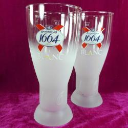 KRONENBOURG 1664 BLANC 0,5 L. BİR ÇİFT CAM BİRA BARDAĞI