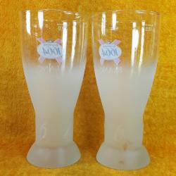 KRONENBOURG 1664 BLANC 0,5 L. BİR ÇİFT CAM BİRA BARDAĞI