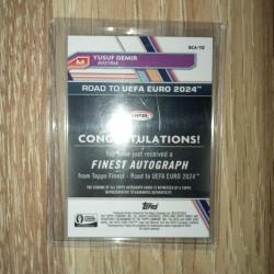Yusuf Demir Topps Finest Islak İmzalı Kart /75