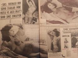 Pazar Haftalık Aktüalite Sinema Tiyatro Müzik ve Magazin Dergisi - 1976 Yılı - Sayı:1000 - Arzu Okay - ANUŞKA - Hastabakıcılar - Sandığımdan da tatlıydı - Yeşilçam'ı bir sevse bu furyada kimse Seher Şeniz'le boy ölçüşemez - ''Seks Fırtınası''nın süper starları Mine Mutlu ve Arzu Okay'ı Seher Şeniz zorluyor - Filiz Akın - İzzet Günay - Osman Kavran - Nilüfer Kavran - Bahar Erdeniz genç bir iş adamıyla beraberdi - Memduh Ün'ün kızı Sevda Ün babasına resti çekti - Kaleci Yasin - Fatma Belgen - Erkek Doğup Kadın Yaşayanlar - Dağlar Kızı Reyhan bir ameliyatla evlenecek kadar kadınlaşmıştı - Faruk Tunçbilek - Tempo Yayınları Reklamı - Tekin Tekman - Güneş Karabuda - Cahit Aybek - Minnoş Abla Dert Dinliyor - Bu gerçekten bir rekordur - Bininci Sayı Üzerine - Kayhan Türkçü - Belgin Doruk - Fatma Girik - ''Daha başarılı yarınlara doğru'' fotoğraf ve haberi - Tam Takım Dergi