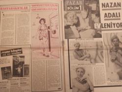 Pazar Haftalık Aktüalite Sinema Tiyatro Müzik ve Magazin Dergisi - 1976 Yılı - Sayı:1012 - Emel Sayın - Nalan Çöl - Nazan Adalı evleniyor - Dünyaya göbek attıran Kudret Şandra'nın Yeşilçam'da şansı her geçen gün artıyor - Müşfik Kenter ve Sevinç Pekin aşkı için herkes aynı kanıda - Tansu Sayın - Oya Peri - Serap Olguner - Mine Sun - Leyla Başar - Senar Seven son iki filminde de çırılçıplak soyunmuştu - Müjde Ar'ın yuvası sallanıyor - Sevda Ferdağ - Oksal Pekmezoğlu - Ali Poyrazoğlu - Türkan Şoray ''Bu yalanlardan bıktım artık. Evimdeyim ve yaşantımdan son derece memnunum'' - Ver elini Adana - Yeşim Yükselen - Ülkü Özen sessiz ve derinden gidiyor - Alev Altın büyük aşk yaşıyor - Fatih Yüzaltı fotoğraf ve haberi - Tam Takım Dergi