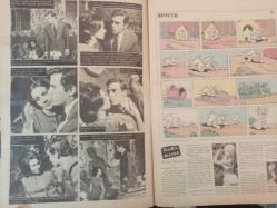 Pazar Haftalık Aktüalite Sinema Tiyatro Müzik ve Magazin Dergisi - 6 Mart 1965 - Sayı:441 - Genç Kız Kalbi ve Yenilmez Yumruk Çizgi Romanı - Özcan Tekgül - Beyrut Dağlarında Striptease yapıyor - Aşk Korkusu Fotoromanı - Boncuk Çizgi Romanı - Sinema Haberleri - Elke sommer - Doktor Kilder ve Kırık Kalp Çizgi Romanı - Yüzbin öpücüğü binlerce kız bölüştü - Kanepede iki kişi - Zeynep Berk - Hanımlarla başbaşa - Nicole Bernard - Cehennemde Bir Melek - Jean Sherman - Bu yıldızları ben meşhur ettim - Osman Faruk Seden - Onu Ben Kral Yaptım - Ayhan Işık - Bu haftaki yıldızınız - PURO Sabun Reklamı - Kalpten kalbe - Thea Fleming - Hasbi Tembeler Çizgi Romanı fotoğraf ve haberi - Tam Takım Dergi