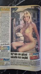 MEYDAN PAZAR GAZETESİ - 19 0CAK 1992 - CANDY SAUNDERS , 92 NİN EN GÜZEL VÜCUTLU KIZI SEÇİLDİ - SAHİPSİZ İSTANBUL -GÜLAY ATIĞ , TÜRKİYENİN EN GENÇ BAYAN BELEDİYE BAŞKANI -  YILMAZ GÜNEY ISPARTA CEZAEVİ NDEN BAYRAM İZNİNE ÇIKTI VE GERİ DÖNMEDİ - FULYA ONAY , MACİT BENİ OTOMOBİLLENDİR - MODA , BENETTON LA ÇAĞDAŞ YAŞAM - SOSYETEDE BU HAFTA , PATRONLARIN YAKIŞIKLISI RAFAEL MİMİ VE EŞİ HELGA - MALKOÇLARIN ŞEHİR ZİYARETİ, ENDER MALKOÇ VE GÜLŞAH MALKOÇ - ESKİ MEZUNLARDAN YARDIM , HANDE AKYOL, METE SÖNMEZ , ARZU BİREN - MUSTAFA TÖNGEMEN ANLATTI ERGİN ASYALI YAZDI - ÇOCUĞU OLMUYOR DİYE GİTTİĞİ ÜFÜRÜKÇÜDEN  ÇOCUĞU OLDU .