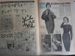 Pazar Haftalık Aktüalite Sinema Tiyatro Müzik ve Magazin Dergisi - 25 Ağustos 1957 - Sayı:48 - Erkeklere Metelik Vermeyen Kız - Gürültü Etmek Yasaktır ama Gürültüye Gitmek Yasak değildir - Kibar Hırsız ve Taş Devri Çizgi Romanları - Geçen Hafta Neler Oldu - Bıçaklı Kovboy kendine hedef bulamıyor - Çalıyor! Çalıyor! - Amansız Takip ve Genç Kız Kalbi Çizgi Romanları - Şoför Hikayesi - Ayla Doğanay - Muzaffer Akgün - Yaşar Güvenir - Tevfik Akman iş başında - Bir kuyumcuyla bir ressamın meşhur ettiği şehir Anvers - Dr. Alaeddin Yavaşça - Erkeklere Metelik Vermiyen Kız - Jane Moore - Bulmaca - Bilmece ve Eğlence - Ayakların güzelliği ve bakımı - Kadınlarla Başbaşa - Zeynep Berk -Aşk Gece Uyanır - Roman - Enternasyonal Tenis Turnuvasının Düşündürdükleri - Vakvaka Kardeş ve Uçan Adam Çizgi Romanı - Fotoğrafla Sinema Haberleri - Cannes şehri için yeni bir kraliçe - Sinema ve aktüalite - Louella O'Parsons'un Muhteşem Balosu - Elizabeth Scott fotoğraf ve haberi - Tam Takım Dergi