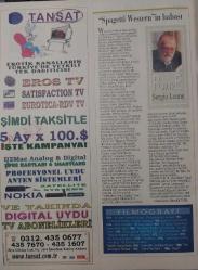 HÜRRİYET GAZETESİ-TV MAGAZİN DERGİSİ-TV-MAGAZIN-10 EKIM-16 EKIM-1998-KAPAK-FOTOĞRAF-RÖPORTAJ-DELİ YÜREK-NURŞAH-BEYOĞLU BELGESELI-KOKPIT'LE YENİ UÇUŞLAR-ÜNLÜLERIN RADYO TERCIHLERI-ÇİLEKEŞ BELGESELCILER-EBRU ŞALLI-TATLISES'İ BİLE REDDETTI--HÜRRİYET YAZARLARI-BEKIR ÇOŞKUN-ESEN ÜNÜR-REHA ERUS-HANDE YENILIK PEŞİNDE-HANDE ATAİZİ-BRANDON HAVLU ATTI-TUNÇ TUNCEL-MİNE TUNCEL-NURŞAH OKAY-ÇOŞKUN ARAL-NEBİL ÖZGENTÜRK-TAYFUN TALİPOĞLU-EMİNE ÜN-İBRAHIM TATLISES-DENIZ PULAŞ-CEREN ÇEREZCİ-ÖNDER ÇEREZCİ-SPAGETTI WESTERN'IN BABASI-PORTRE-SERGIO LEONE-EKRANIN GÜLER YÜZLÜ SPIKERI-YÖRE MÜZİKLERİ-YOLLARDA DİNLERIM SENI-JASON PRIESTLEY-TELEPATI