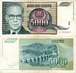 P#115 Yugoslavya 50.000 Dinar 1992 ÇT-
