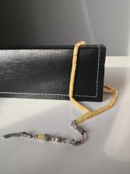 TAM EL BOY 925 AYAR GÜMÜŞ PÜSKÜLLÜ ORJİNAL UKRAYNA KAYA DAMLA KEHRİBAR TESPİH