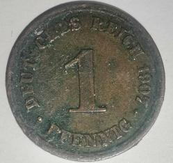 ALMANYA 1907 1 PFENNIG