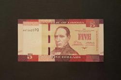 Liberya 5 Dolar 2016 ÇİL
